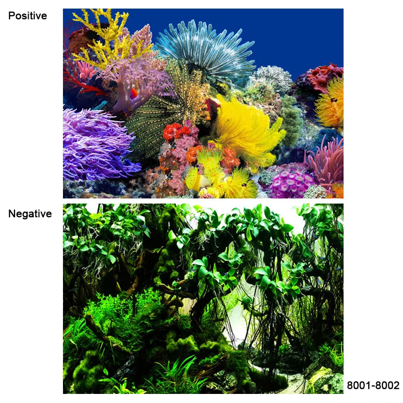 Aquarium Decoration Background Painting Fish Tank 3D Sticker Poster Aquarium Landscape Ocean Marine Plants Backdrop Accessories