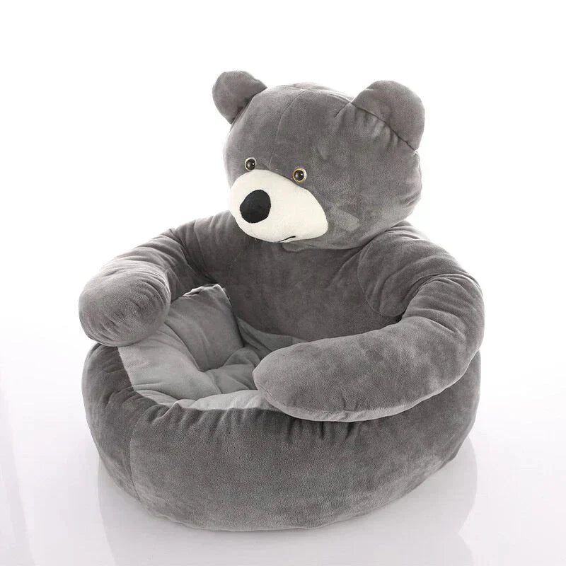 Cozy Pet Pillow with Teddy Bear Design for Cats and Small Dogs – Plush Cushion, Removable Washable Cover, Non-Slip Bottom