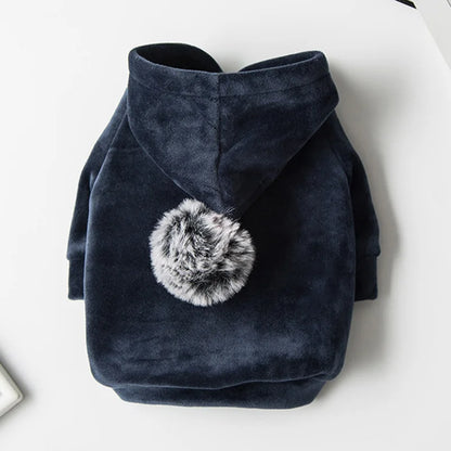 Winter Warm Cat Dog Hooded Coat Soft Pet Clothes for Small Dogs Cats Yorkshire Chihuahua Pullovers Pets Clothing Manteau Chien