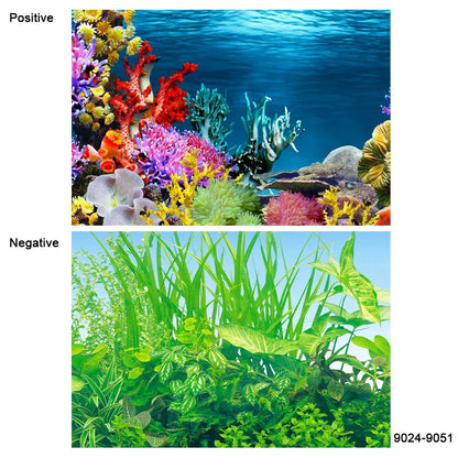 Aquarium Decoration Background Painting Fish Tank 3D Sticker Poster Aquarium Landscape Ocean Marine Plants Backdrop Accessories