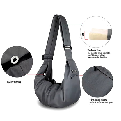 Pet Dog Sling Carrier Bag Outdoor Portable Shoulder Messenger Bag Cat Walking Bag for Puppy Kitten Nylon Pets Handbag