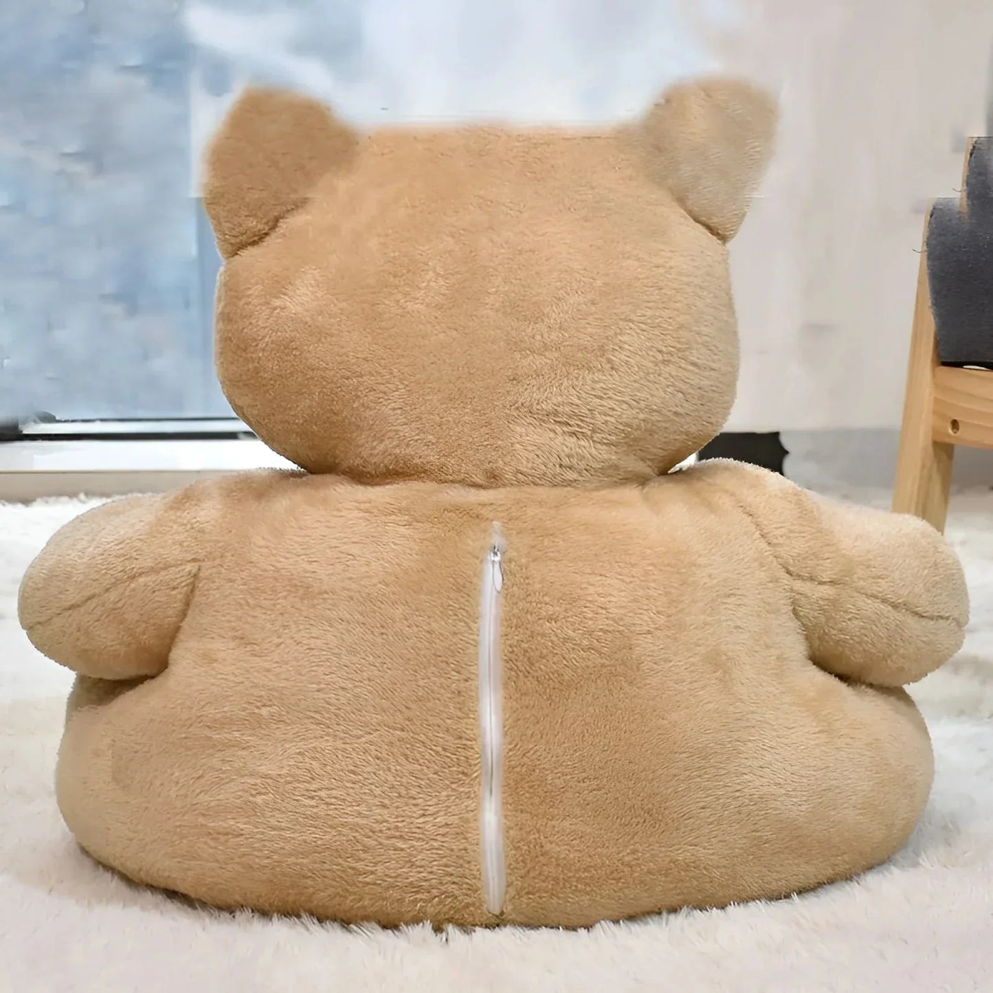 Cozy Pet Pillow with Teddy Bear Design for Cats and Small Dogs – Plush Cushion, Removable Washable Cover, Non-Slip Bottom