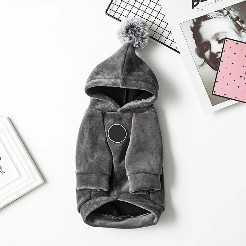 Winter Warm Cat Dog Hooded Coat Soft Pet Clothes for Small Dogs Cats Yorkshire Chihuahua Pullovers Pets Clothing Manteau Chien